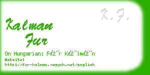 kalman fur business card